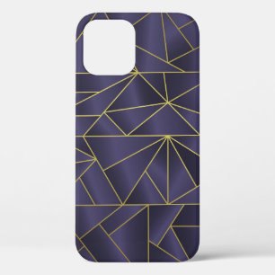 Luxury gold geometric, vintage background. iPhone 12 case
