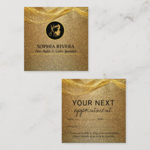 Luxury Gold Glitter Appointment Card