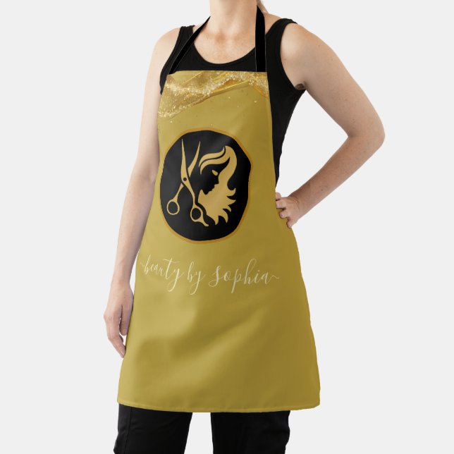 Luxury Gold Glitter Apron (Insitu)
