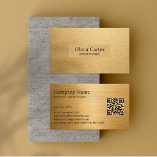 Luxury Gold Glitter Business Card