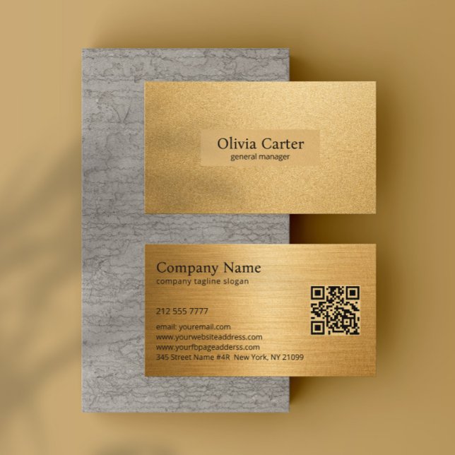 Luxury Gold Glitter Business Card (Creator Uploaded)