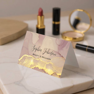 Luxury Gold Glitter Customisable Makeup Artist Car Business Card