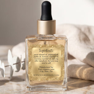 Luxury Gold Glitter Ingredients Label