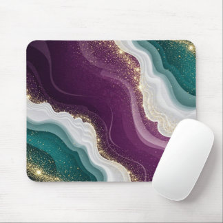 Luxury Gold Glitter Marble Pattern Mouse Pad