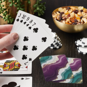 Luxury Gold Glitter Marble Pattern Playing Cards