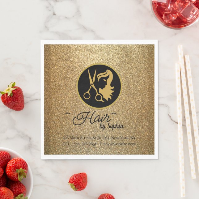 Luxury Gold Glitter Napkin (Insitu)