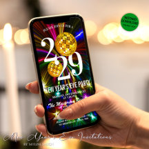 Luxury Gold Glitter New Years Eve Party Invitation