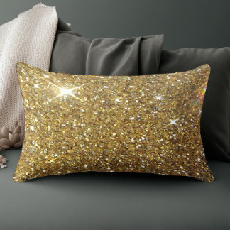 Luxury Gold Glitter - Printed Image Decorative Cushion