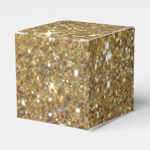 Luxury Gold Glitter - Printed Image Favour Box