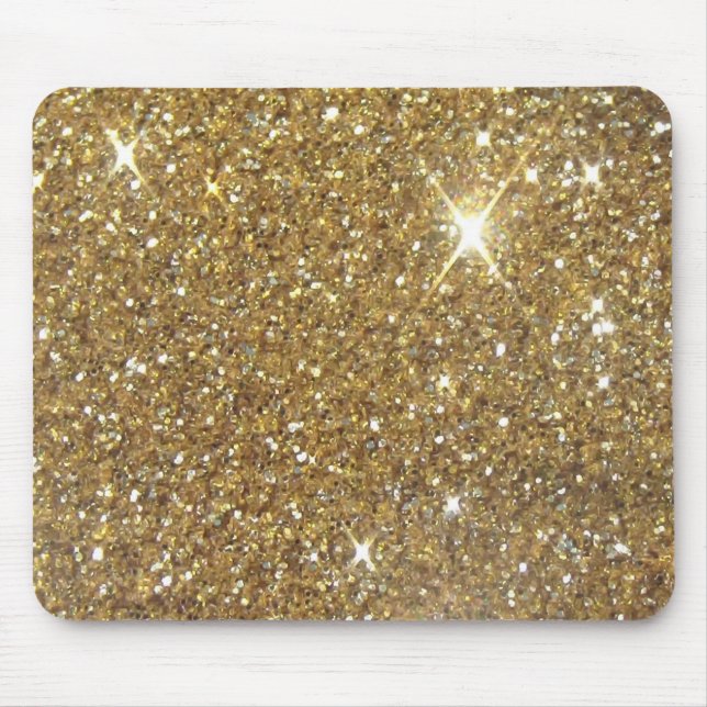 Luxury Gold Glitter - Printed Image Mouse Pad (Front)
