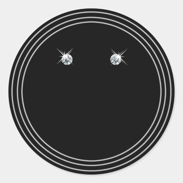 Luxury Gold Glitter Product Labels Diamonds Logo (Front)