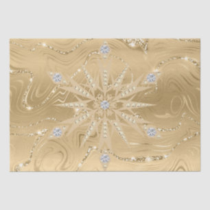 Luxury Gold Glitter Snowflake Diamond Tissue Paper
