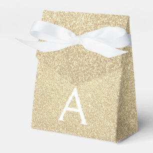 Luxury Gold Glitter & Sparkle Monogram Favour Box
