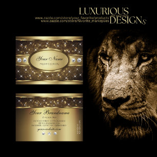 Luxury Gold Glitter Sparkle Stars Diamonds Elegant Business Card