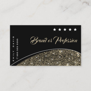 Luxury Gold Glitter Sparkle Stars Professional Business Card