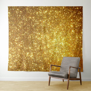 Luxury Gold Glitter Tapestry