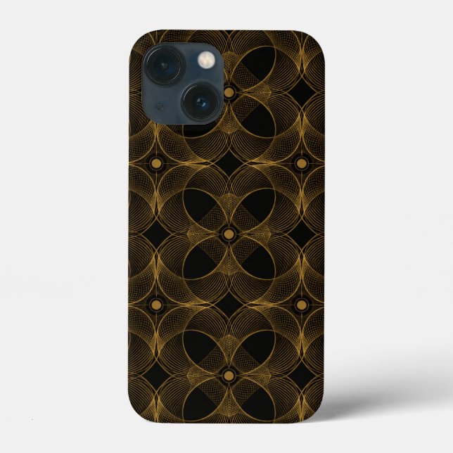 Luxury Gold Guilloché Seamless Pattern Case-Mate iPhone Case (Back)
