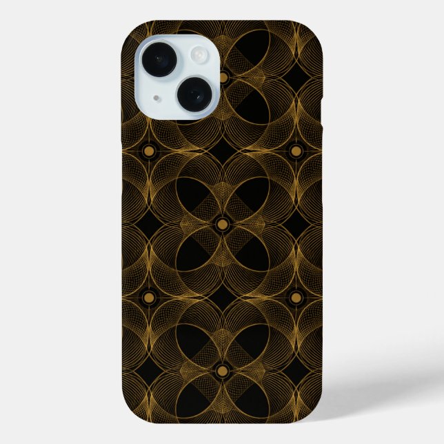 Luxury Gold Guilloché Seamless Pattern Case-Mate iPhone Case (Back)
