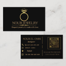 Luxury Gold Jewellery Business Card