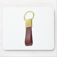 Luxury gold keychain with leather strap