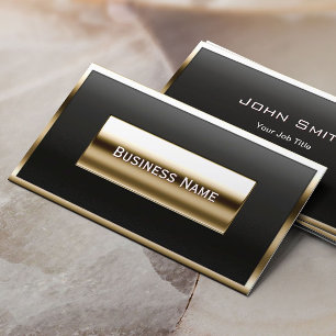 Luxury Gold Label Accounting Business Card