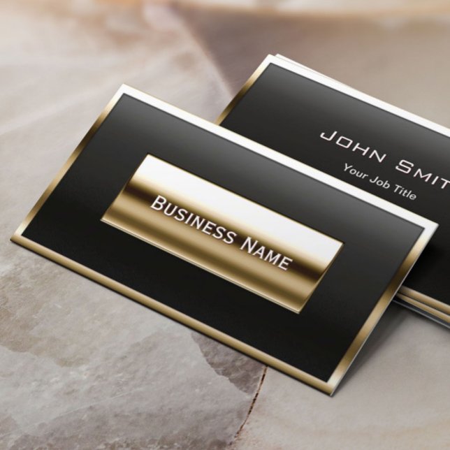 Luxury Gold Label Accounting Business Card (Creator Uploaded)