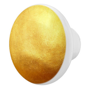 Luxury Gold Leaf Metallic Expensive Trendy Ceramic Knob