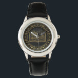 Luxury Gold Leaf Storybook Memory Keepsake Watch<br><div class="desc">Capture your most precious moments with the timeless beauty of our Gold Leaf Storybook. Featuring a sophisticated black and gold aesthetic, this design radiates luxury and class. Imagine the joy of gifting a personalised treasure that preserves your family stories for generations to come. Create your own legacy of love—order this...</div>