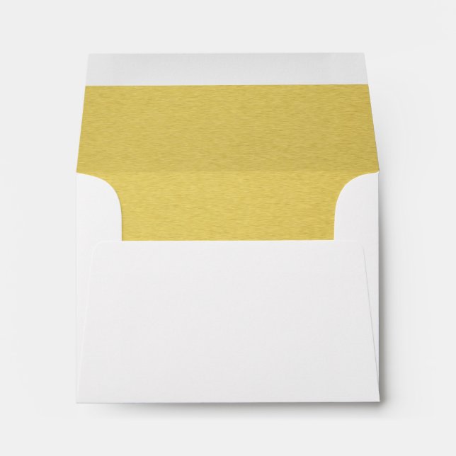 Luxury Gold lined Envelope Wedding Invitation (Back (Bottom))