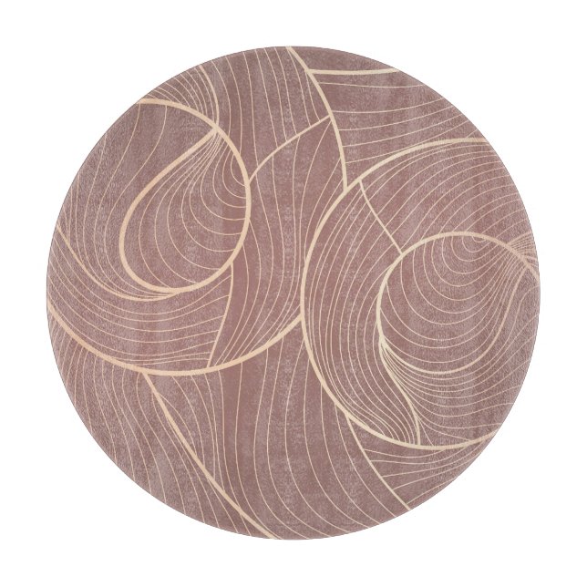 Luxury Gold Lines Pattern Background Cutting Board (Front)