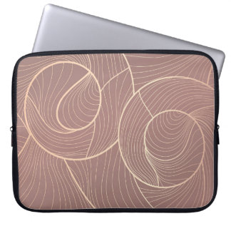 Luxury Gold Lines Pattern Background Laptop Sleeve