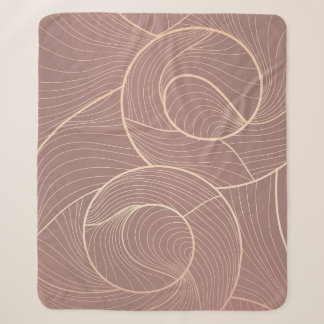 Luxury Gold Lines Pattern Background Sherpa Blanket