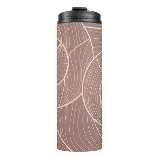Luxury Gold Lines Pattern Background Thermal Tumbler