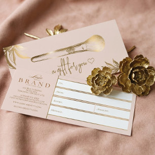 Luxury Gold Makeup Studio Gift Certificate 