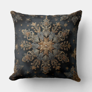 Luxury Gold Mandala Throw Pillow