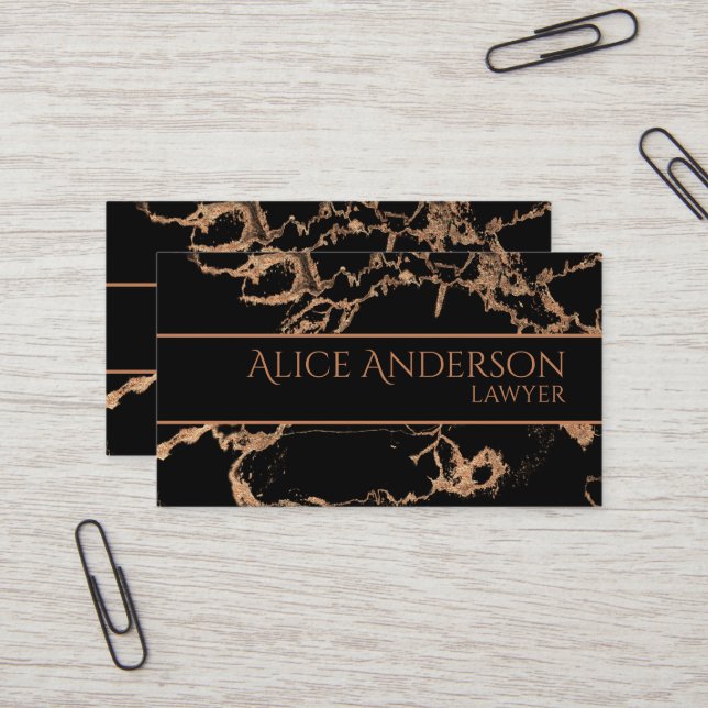 Luxury gold marble elegant lawyer  Business Card (Front/Back In Situ)