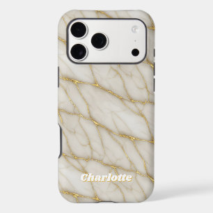 Luxury Gold Marble Pattern Custom Name