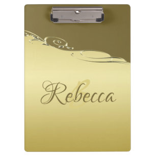 Luxury gold metal decorative on Military gold Clipboard