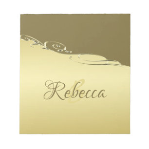 Luxury gold metal decorative on Military gold Notepad