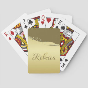 Luxury gold metal decorative on Military gold Playing Cards