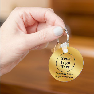 Luxury gold metallic key ring