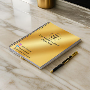Luxury gold metallic Notebook