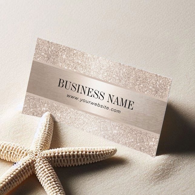 Luxury Gold Modern Sparkle Glitter Salon & SPA Business Card (Creator Uploaded)