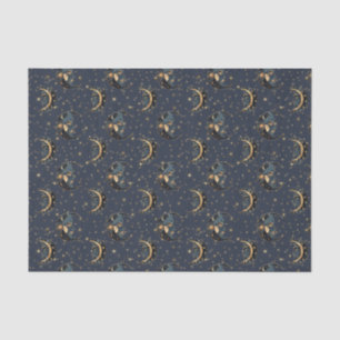 Luxury Gold Moon Celestial Pattern Tissue Paper