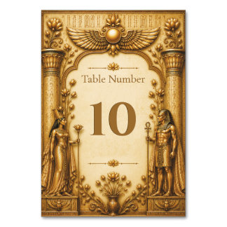 Luxury Gold Museum Inspired Wedding Table Number