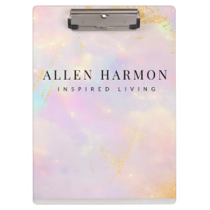 Luxury Gold Nebula Custom Name   Inspired Living Clipboard