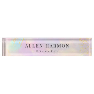 Luxury Gold Nebula Custom Name Inspired Living Nameplate