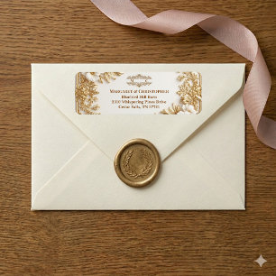 Luxury Gold Ornate Baroque Gilded Monogram Wedding