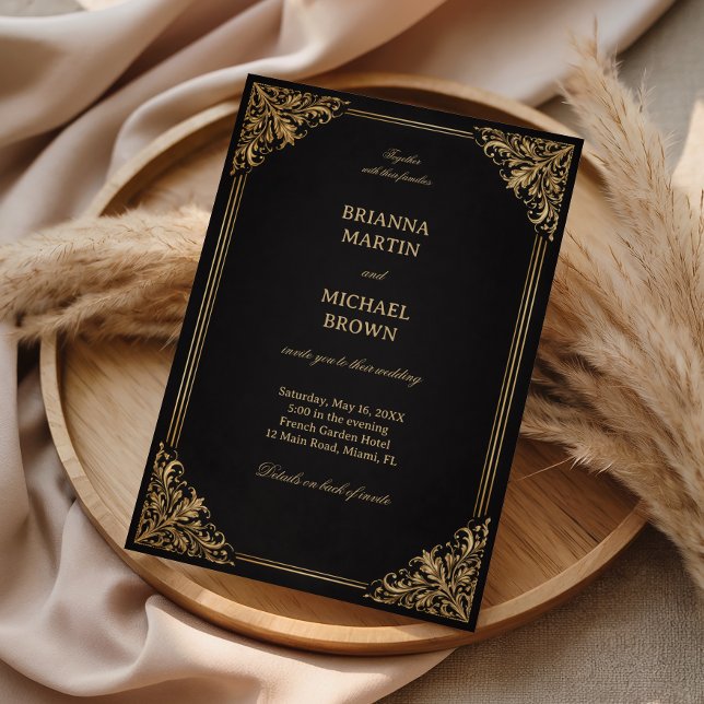 Luxury Gold Ornate Frame Invitation (Creator Uploaded)