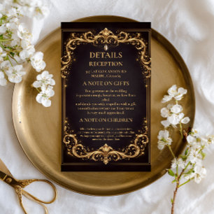 Luxury Gold Ornate Sparkle Enclosure Card